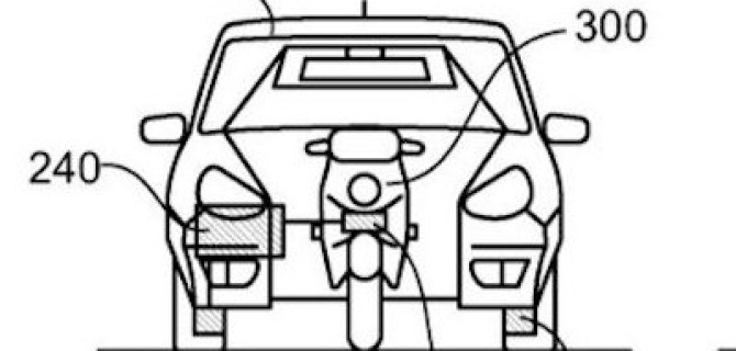 А шесть колёс лучше: Ford придумал встроить мотоцикл в автомобиль