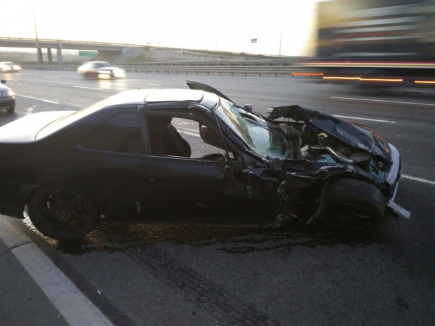 В ДТП на КАД с двумя иномарками погиб человек (1)