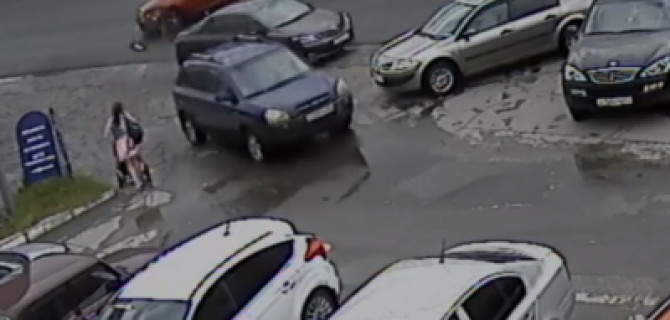 В Рязани на улице Есенина столкнулись четыре автомобиля