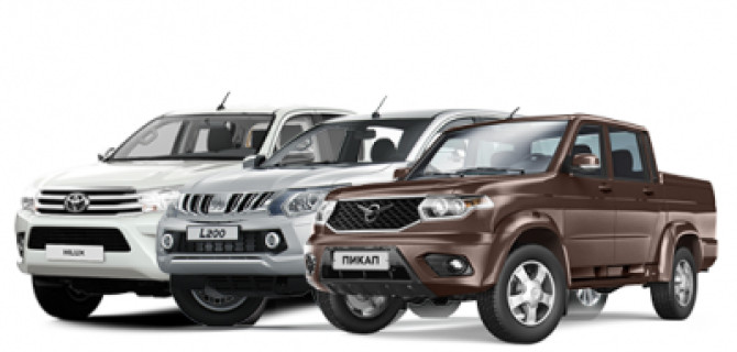 Российский топ-10 продаж пикапов: УАЗ снова обгоняет "Тойоту"
