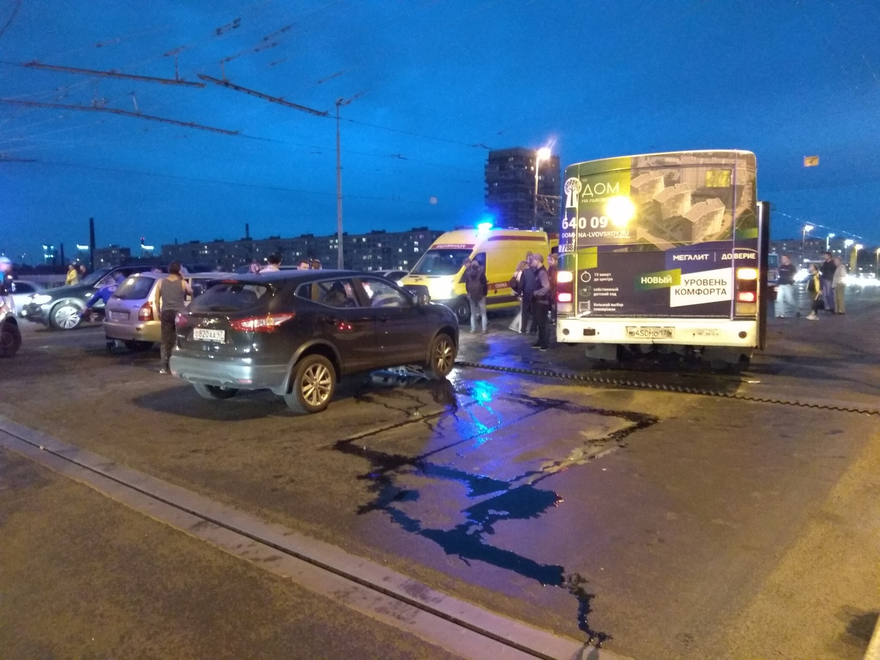 25 августа, ДТП на мосту Володарского, Петербург