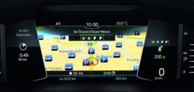 В России поступят в продажу автомобили SKODA с цифровой приборной панелью