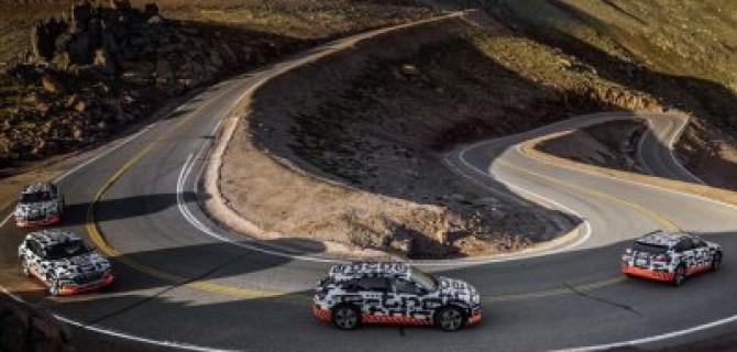 Прототип Audi e-tron: испытание системы рекуперации