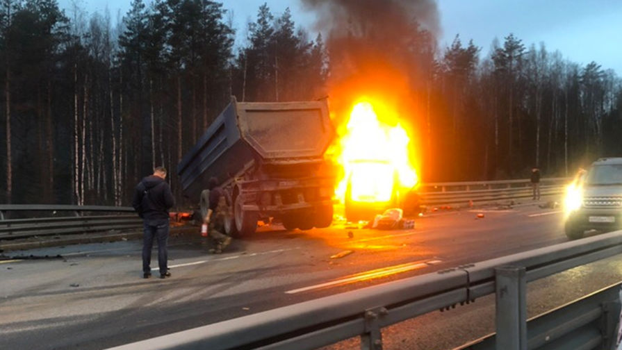 Семь человек погибли в ДТП на ЗСД в Петербурге (3)