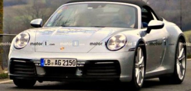 Испытывается новый кабриолет Porsche 911
