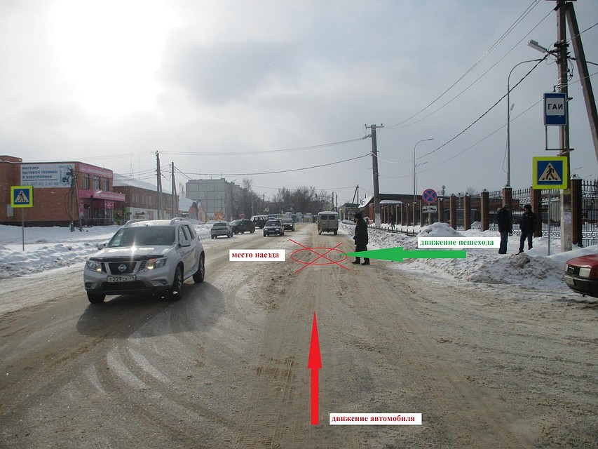 В Тульской области иномарка сбила девушку на переходе