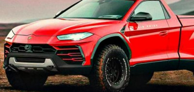 В интернете появилось изображение пикапа Lamborghini Urus