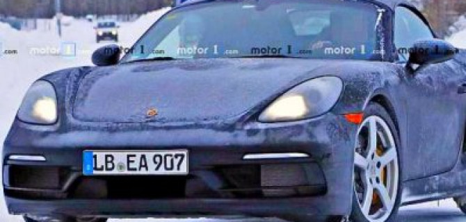 На испытания вышел обновлённый Porsche 718 Boxster