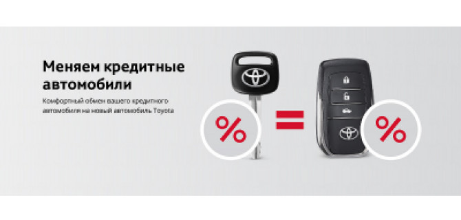 Обменяйте кредитный автомобиль на новый в Тойота Центр Волгоградский