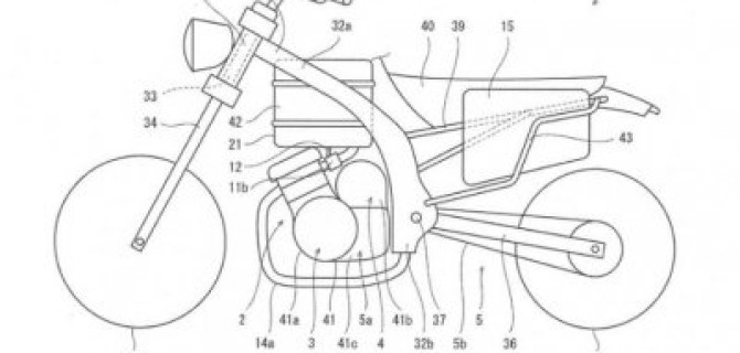 Запатентован гибридный мотоцикл Kawasaki