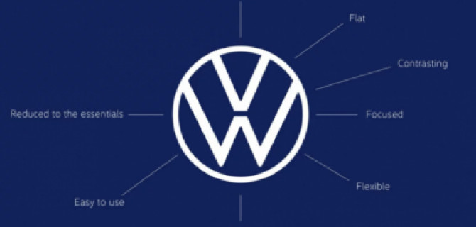 Volkswagen решил сделать свой новый логотип попроще
