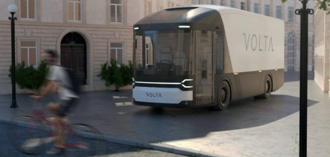 Показан концептуальный электрогрузовик с передовой системой безопасности