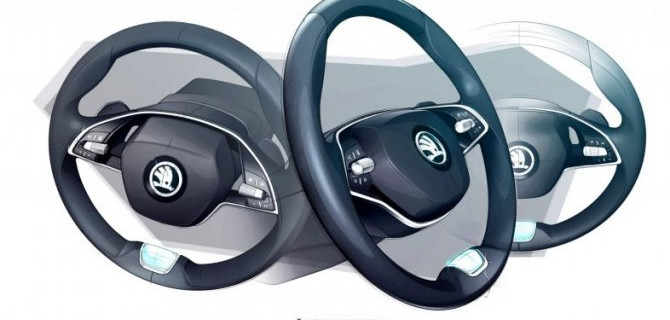 Skoda показала скетчи интерьера новой «Октавии»