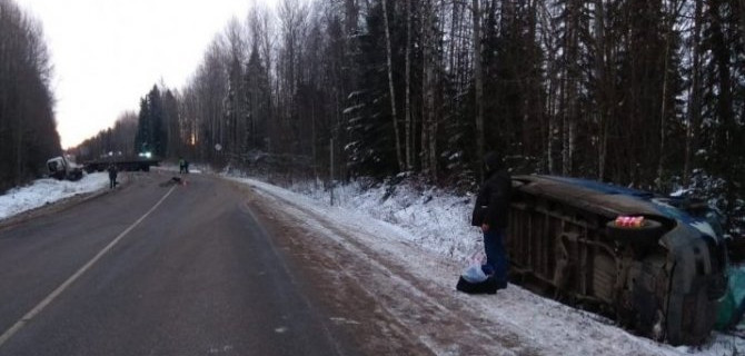 Два человека погибли в ДТП с лесовозом в Кировской области