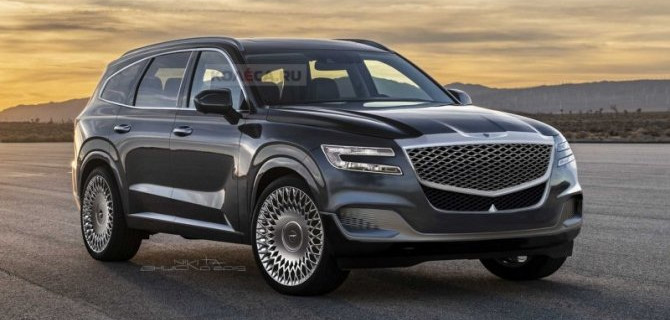 В интернете появились снимки салона Genesis GV80