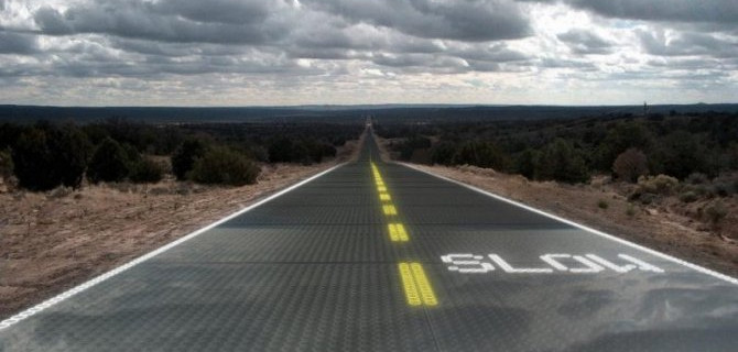 Солнечные батареи станут дорожным покрытием