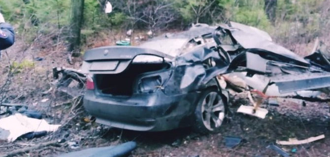В Комарово BMW влетела в дерево – два человека погибли