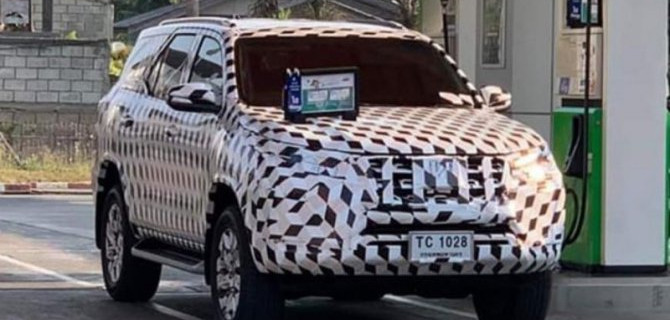 Начались испытания обновлённого внедорожника Toyota Fortuner