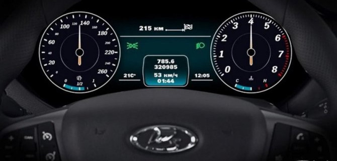 Весной Lada Vesta получит цифровые «приборки»