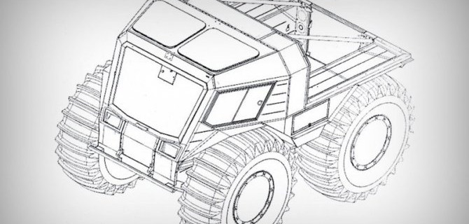 В России запатентован пикап-вездеход «Шерп»