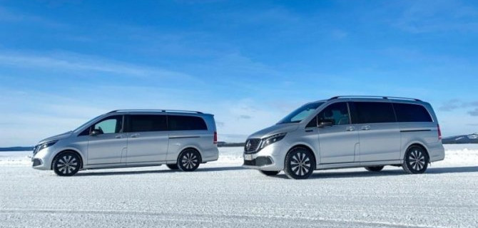 Mercedes-Benz EQV тестируется на морозе