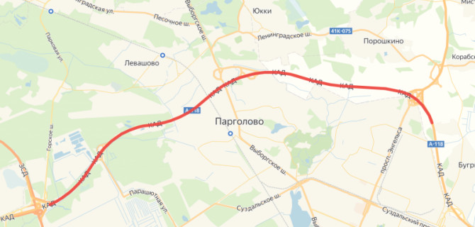 В Санкт-Петербурге полностью перекрывают КАД на 3 месяца