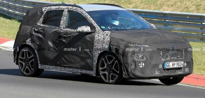 На тесты выехал «заряженный» кроссовер Hyundai Kona N