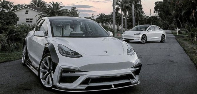 В США разработали тюнинговый обвес для Tesla Model 3