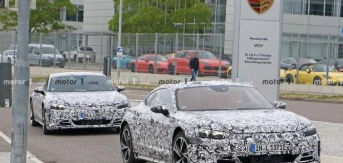 На испытания выехал прототип Audi e-Tron GT