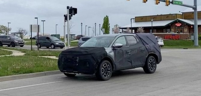 В США сфотографирован прототип пикапа Hyundai Santa Cruz
