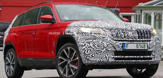 Начались испытания «заряженного» кроссовера Skoda Kodiaq RS