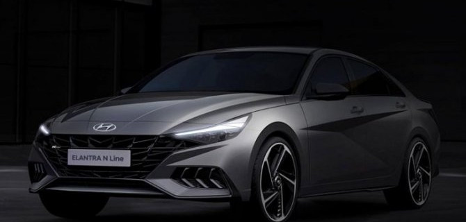 Опубликован тизер спортивной версии седана Hyundai Elantra