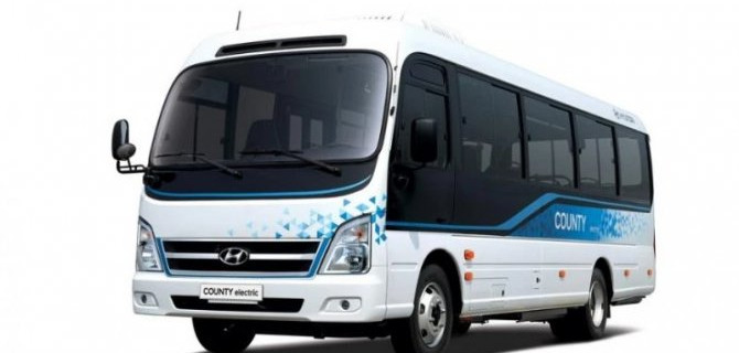 Представлен электрический автобус Hyundai Сounty Electric