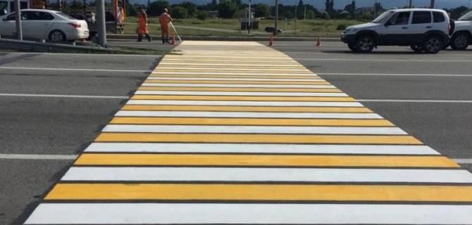 Бело-жёлтую «зебру» сочли опасной