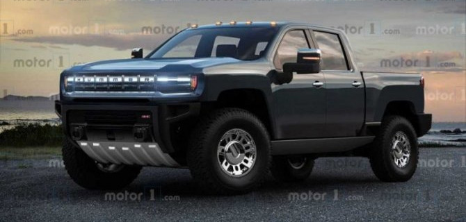 Электропикап Hummer получит армейскую версию