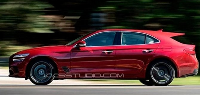 Показаны рендеры универсала Genesis G70