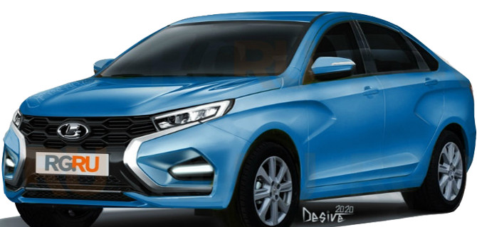 В Сети появился рендер Lada Vesta FL