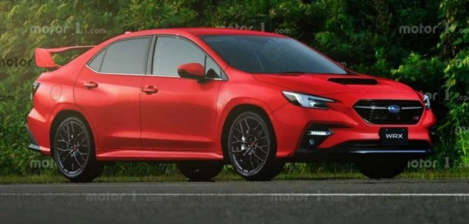 Появились изображения нового седана Subaru WRX