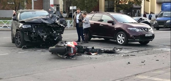 Мотоциклист пострадал в ДТП в Рыбинске