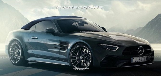 В интернете появились рендеры нового Mercedes-AMG SL
