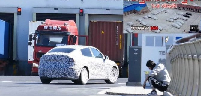 В Китае замечен предсерийный образец Tesla Model Y