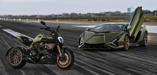 Ducati Diavel мимикрирует под Lamborghini