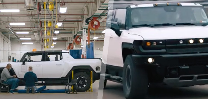 Новый электрический пикап Hummer EV показан на видео