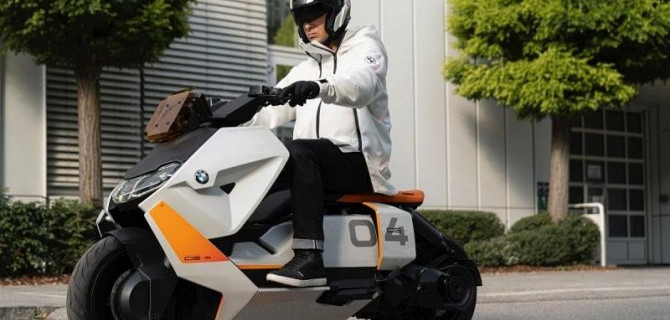 Фирма BMW представила прототип электроскутера