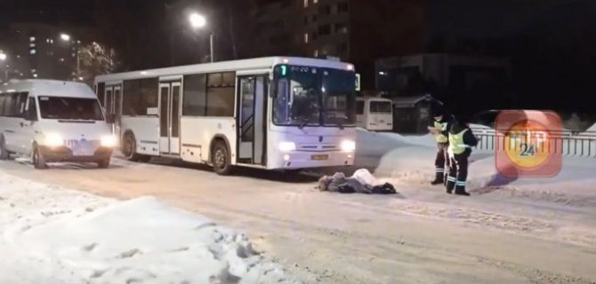 В Нижнекамске автобус насмерть сбил женщину