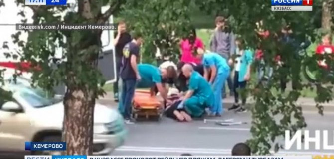 MAN поймал в Кемерове пенсионерку на нерегулируемом пешеходном переходе