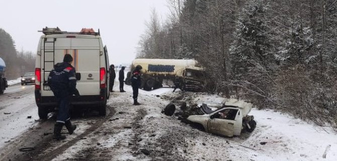 В ДТП с грузовиком в Ленобласти погибли два человека