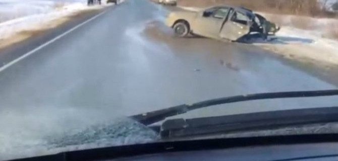 Разорвало на части легковушку в Мордовии