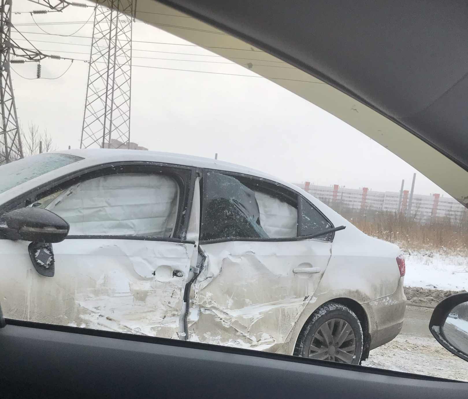 Тройное ДТП на Кондратьевском проспекте в Петербурге (1)