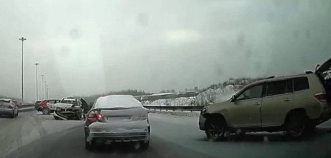 Массовое ДТП на КАД